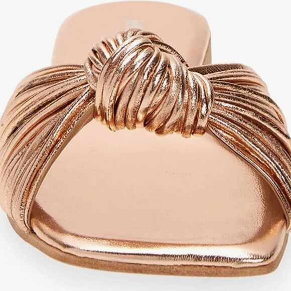 New Jeffrey Campbell Knaughty-3 Black Knotted Slip-On Flat Slide Mule Sandle 7 - Picture 3 of 6